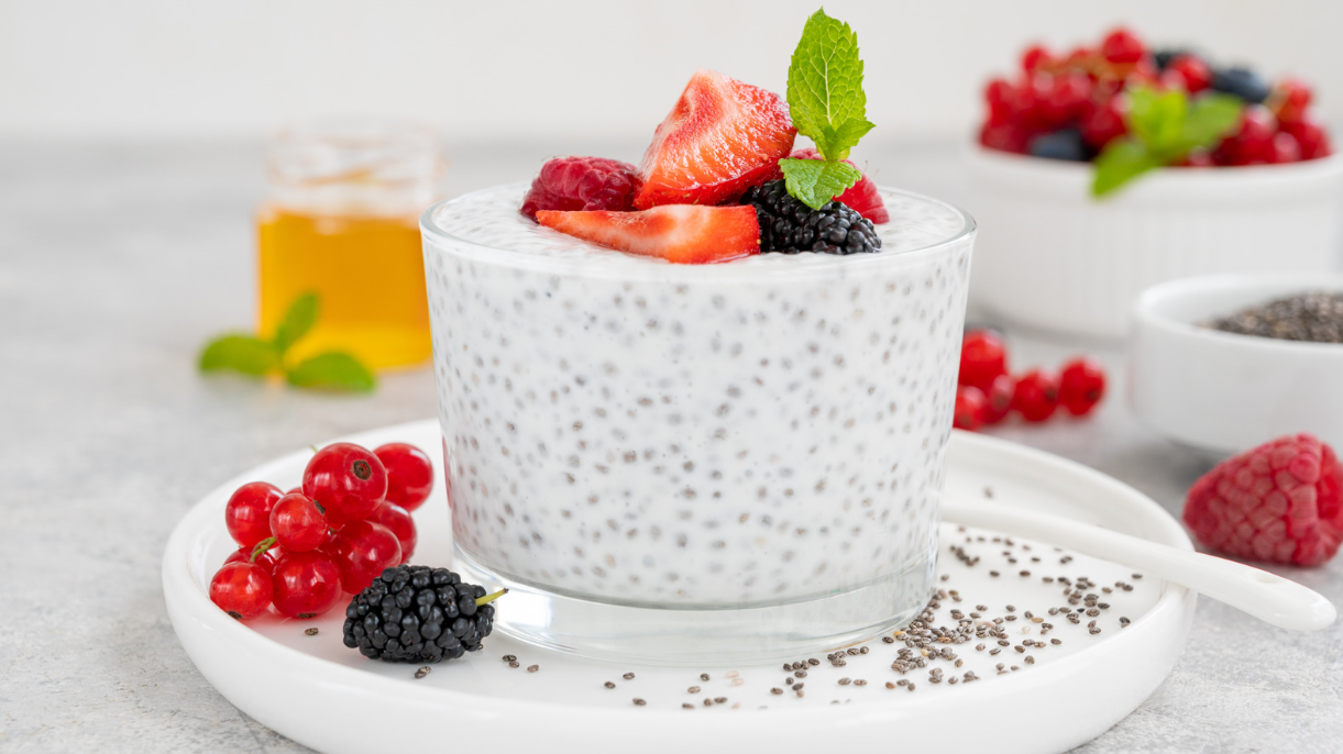 Vanilla Chia Berry Pudding