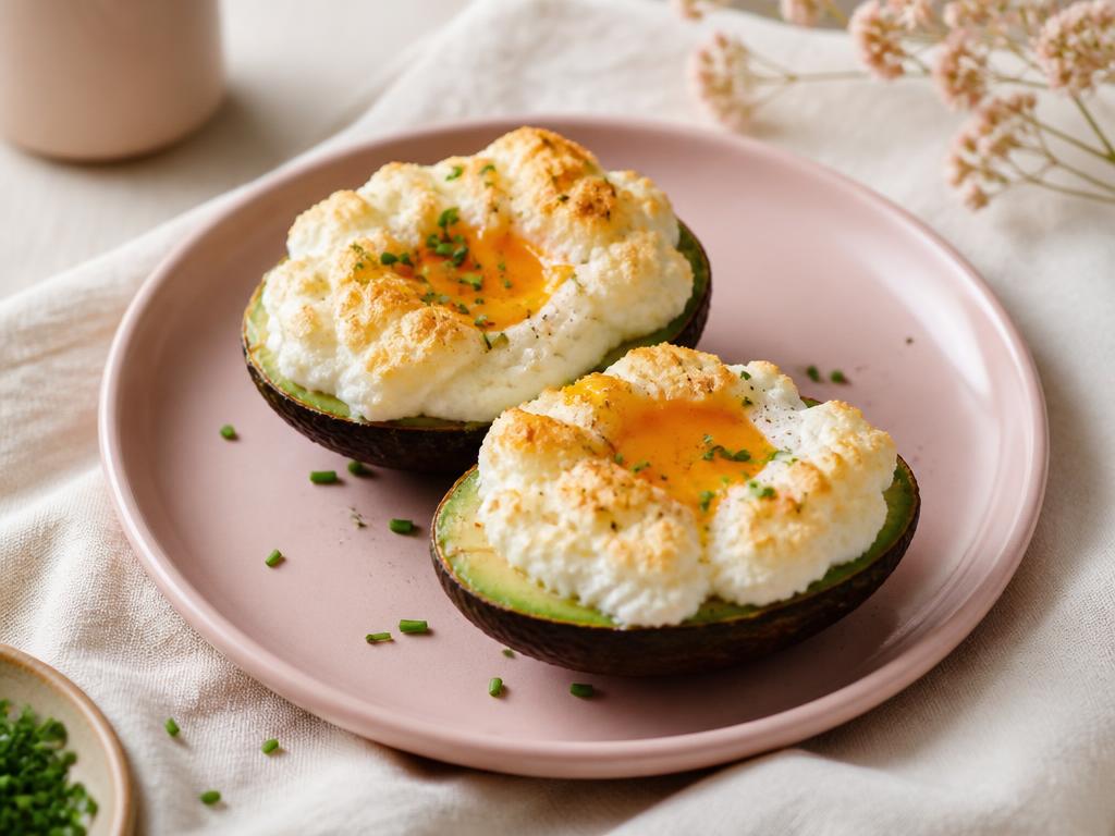 Fluffy Avocado Cloud Eggs